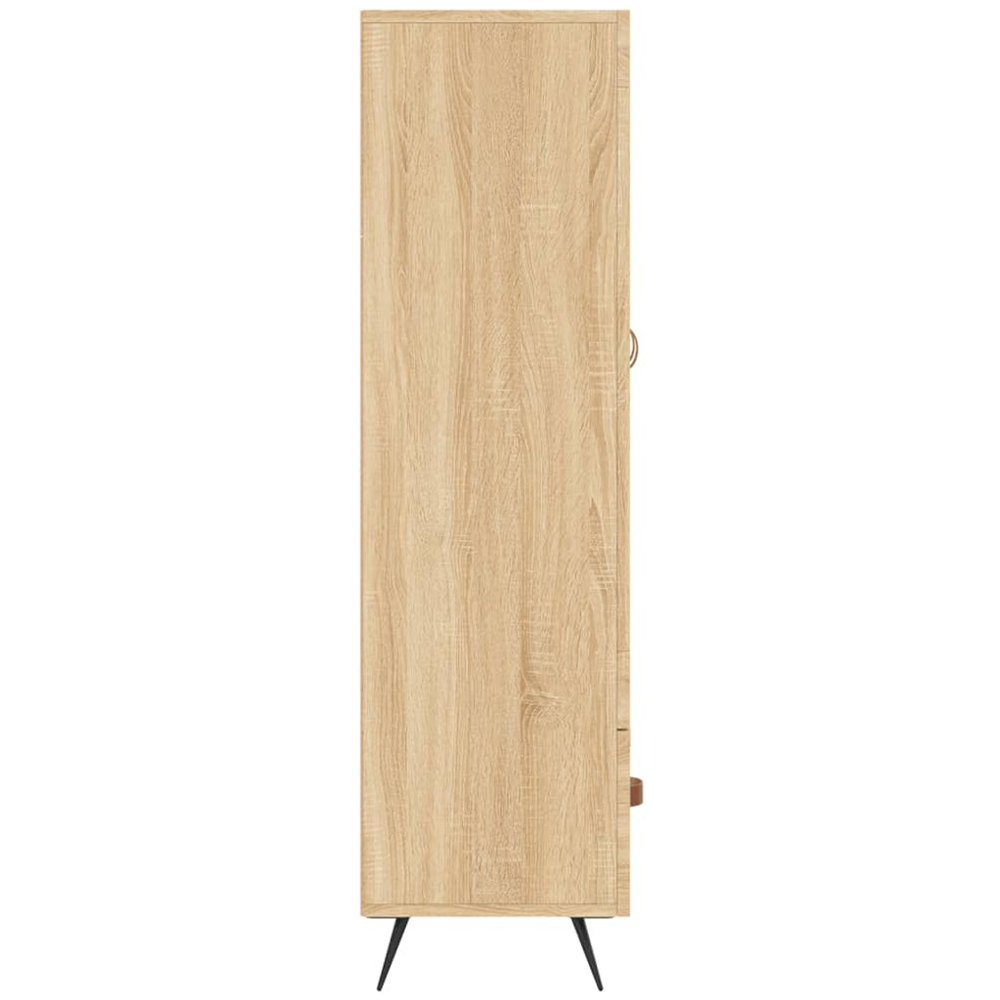 vidaXL 2 Glass Door Single Drawer Sonoma Oak Highboard Image 7