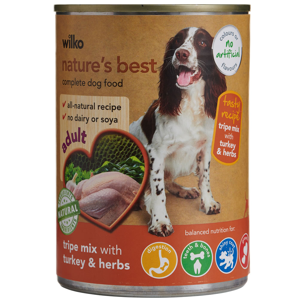 Wilko Nature's Best Tripe and Turkey Dog Food 400g Wilko