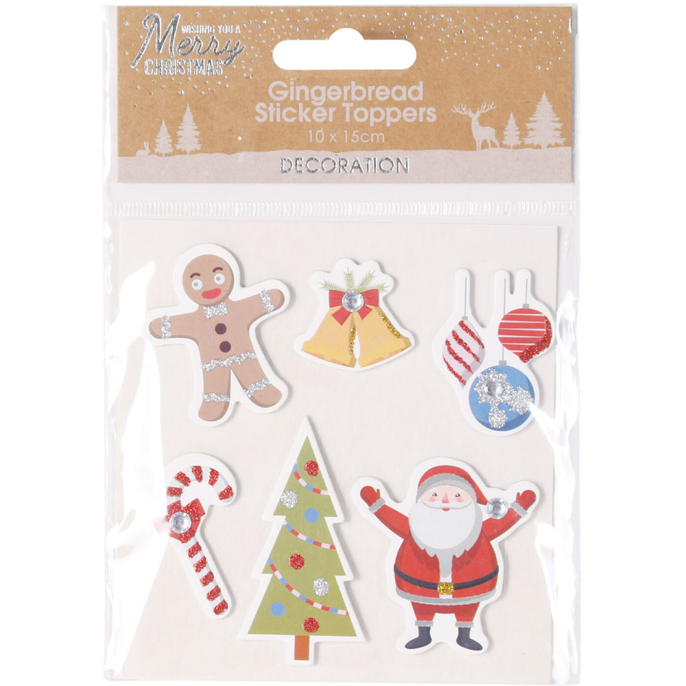 Gingerbread Sticker Toppers Image