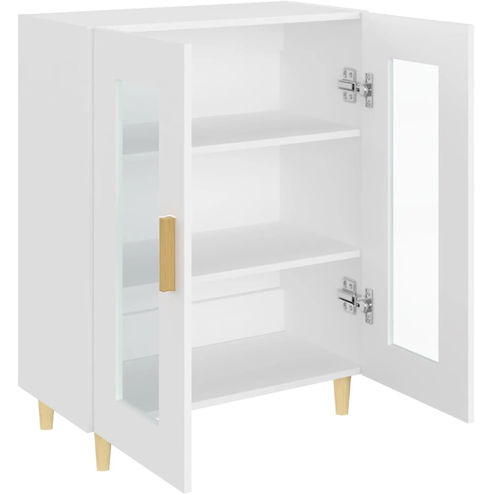 vidaXL 2 Glass Door White Sideboard Image 6