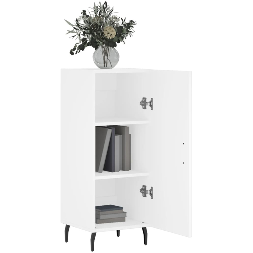 vidaXL Single Door White Sideboard Image 4