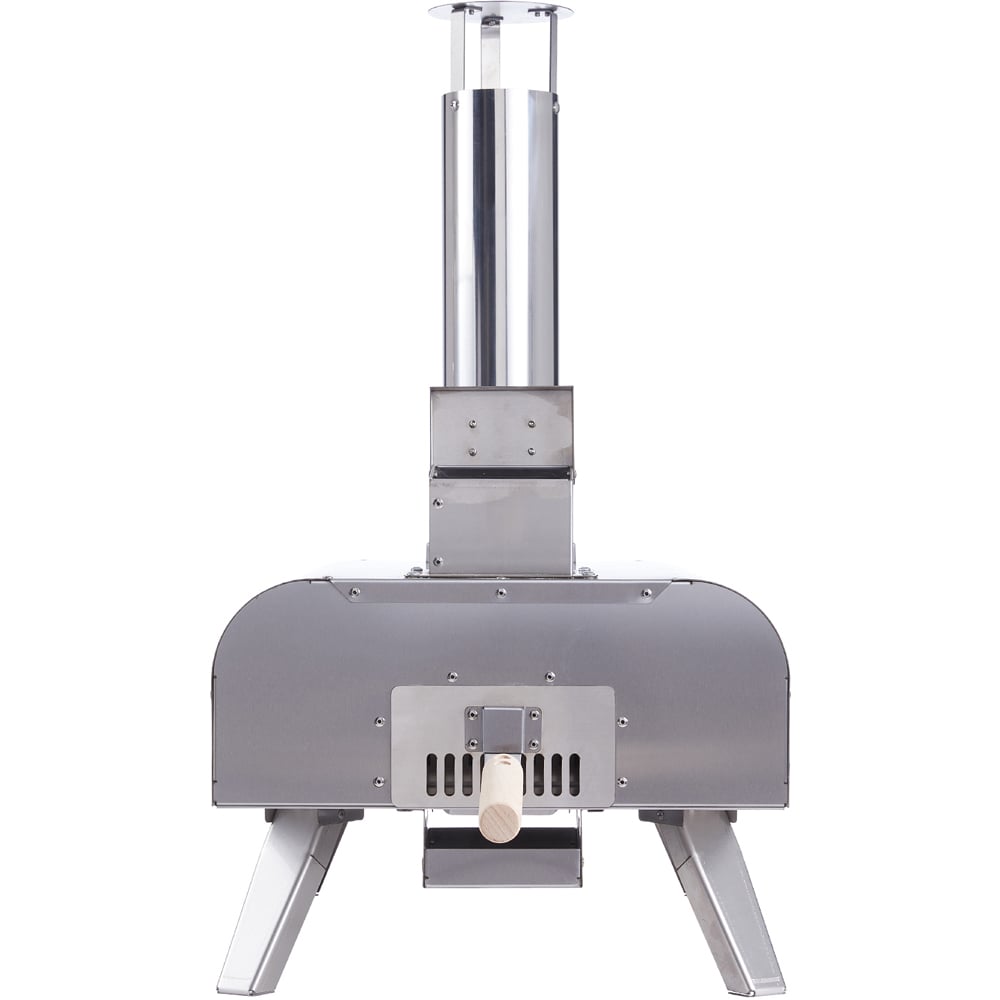 Living and Home Silver Stainless Steel Outdoor Pizza Oven with Pizza Stone Image 3