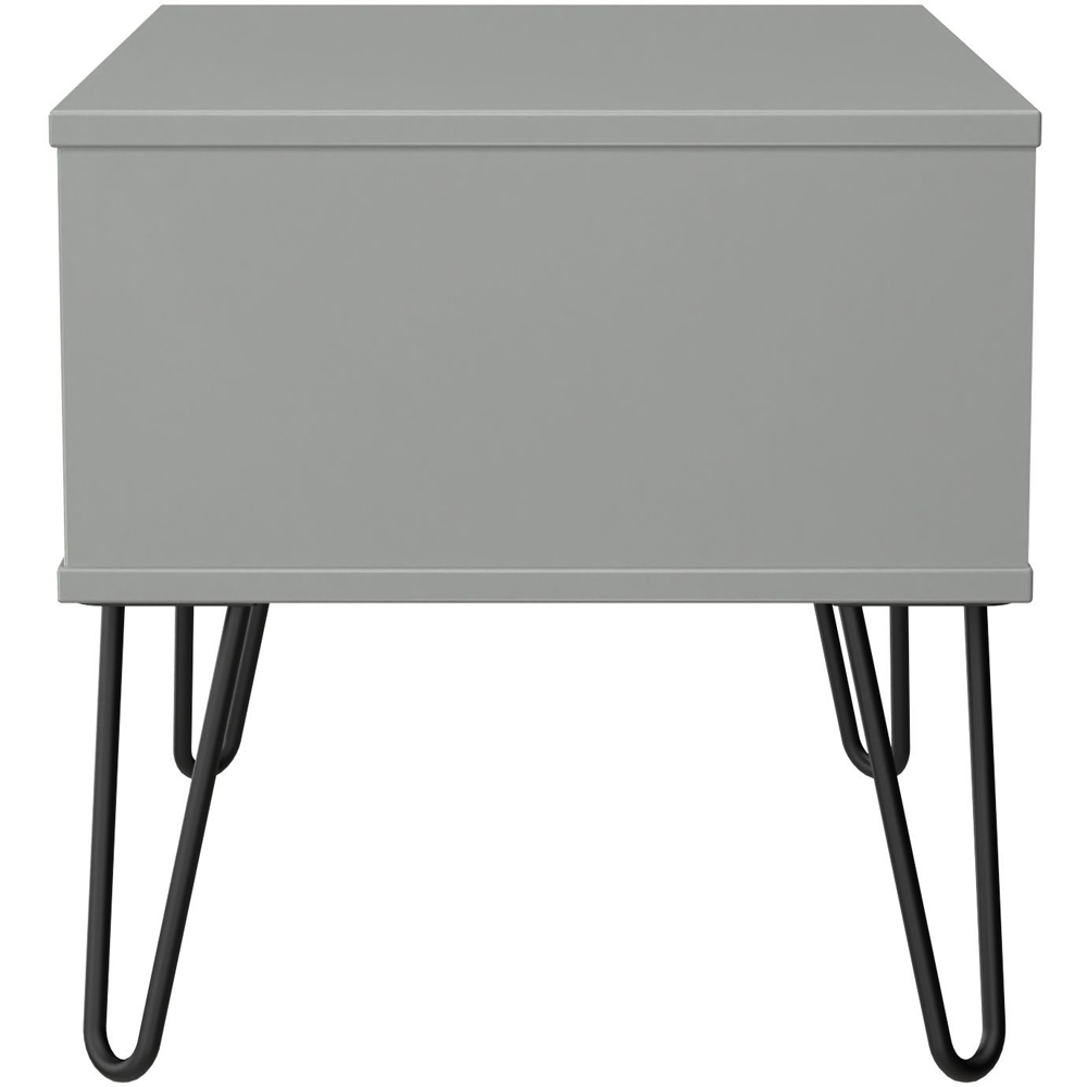 Crowndale Harlequin Single Drawer Dusk Grey Wide Side Table Ready Assembled Image 4