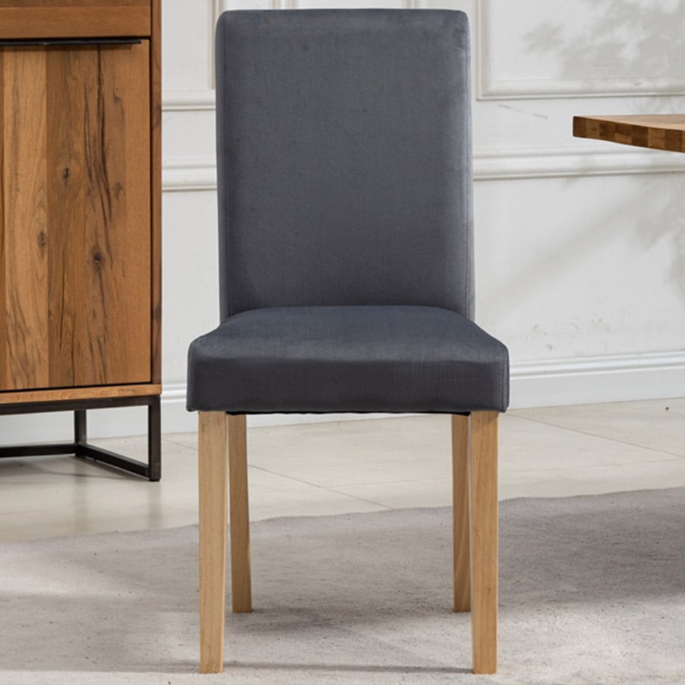 Artemis Home Maiolo Set of 2 Grey Velvet Dining Chair Image 1