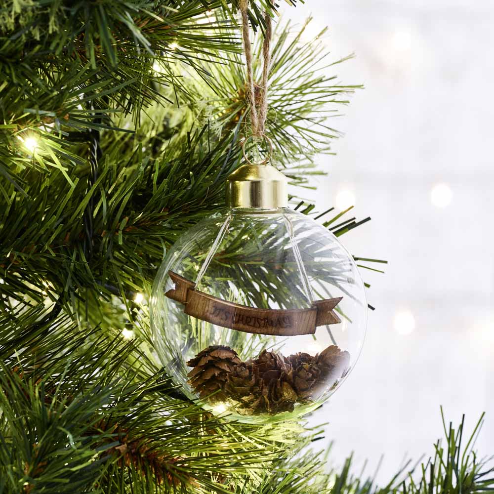 Wilko Midwinter Pinecones Laser Cut Christmas Tree Decoration Image 3