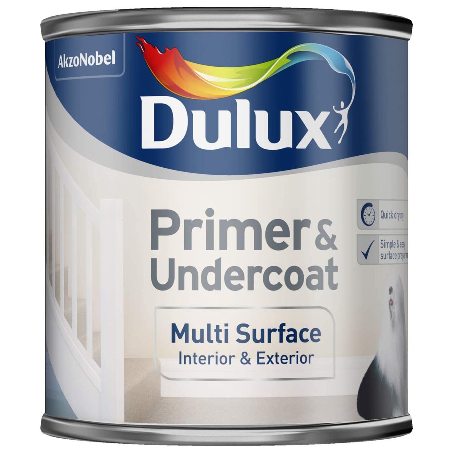 Dulux Primer & Undercoat Paint 250ml Image 2