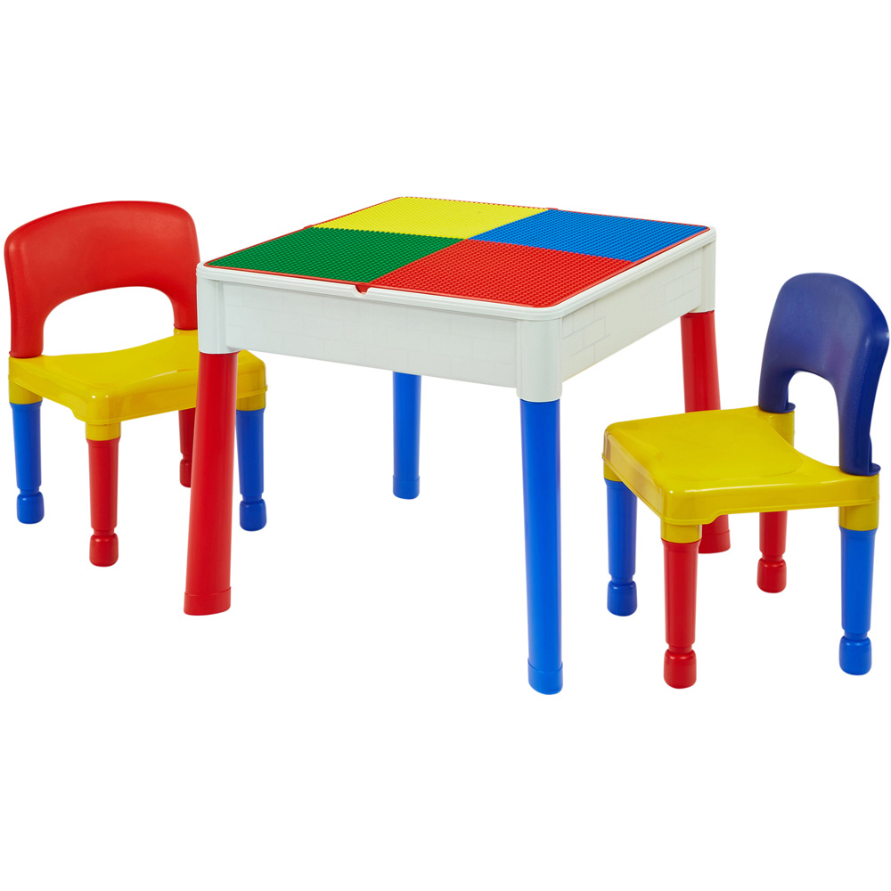 Liberty House Toys Kids 5-in-1 Multicoloured Activity Table and 2 Chairs Set Image 3