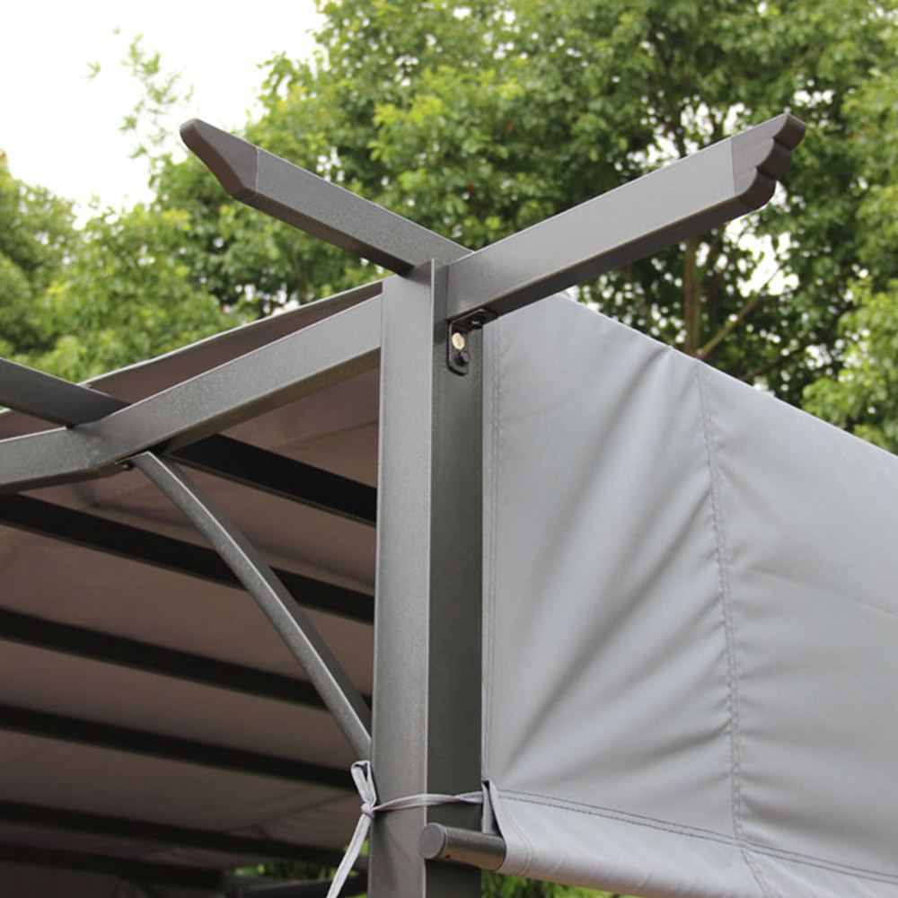 Amir 2.7 x 3.6m Grey Steel Royalcraft San Remo Pergola Image 5
