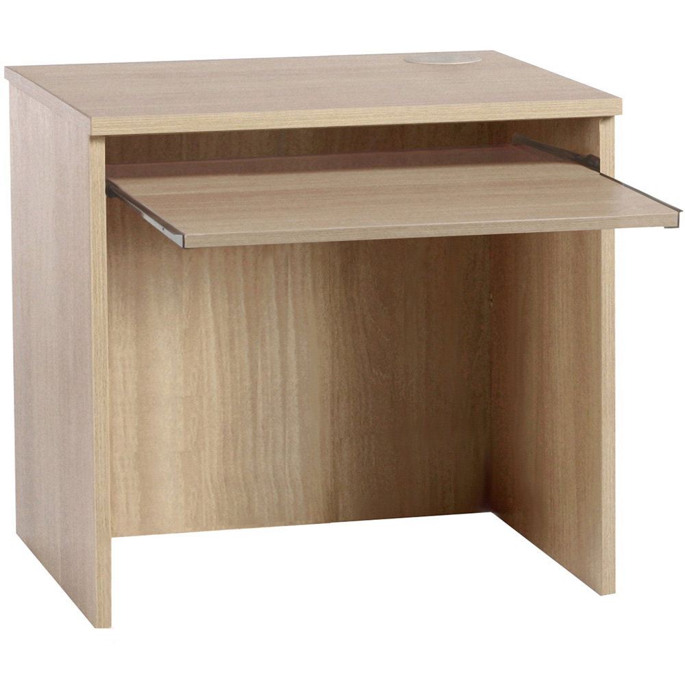 R White Cabinets Home Office Desk with Keyboard Tray Brown Image 2