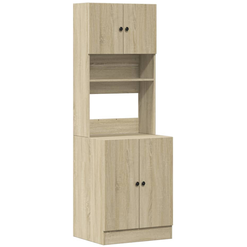 vidaXL 4 Door 2 Shelf Sonoma Oak Kitchen Cabinet Image 2
