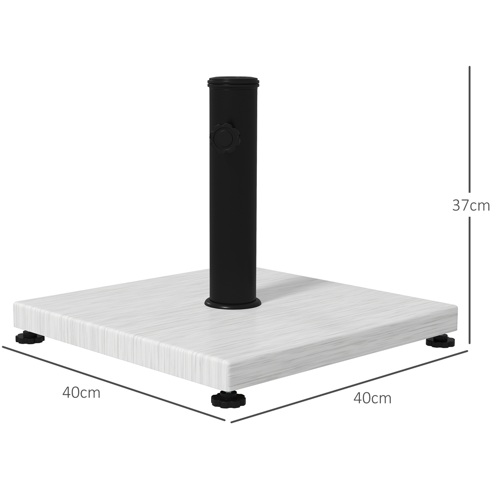 Outsunny Wood Effect Concrete Parasol Base 12kg Image 7