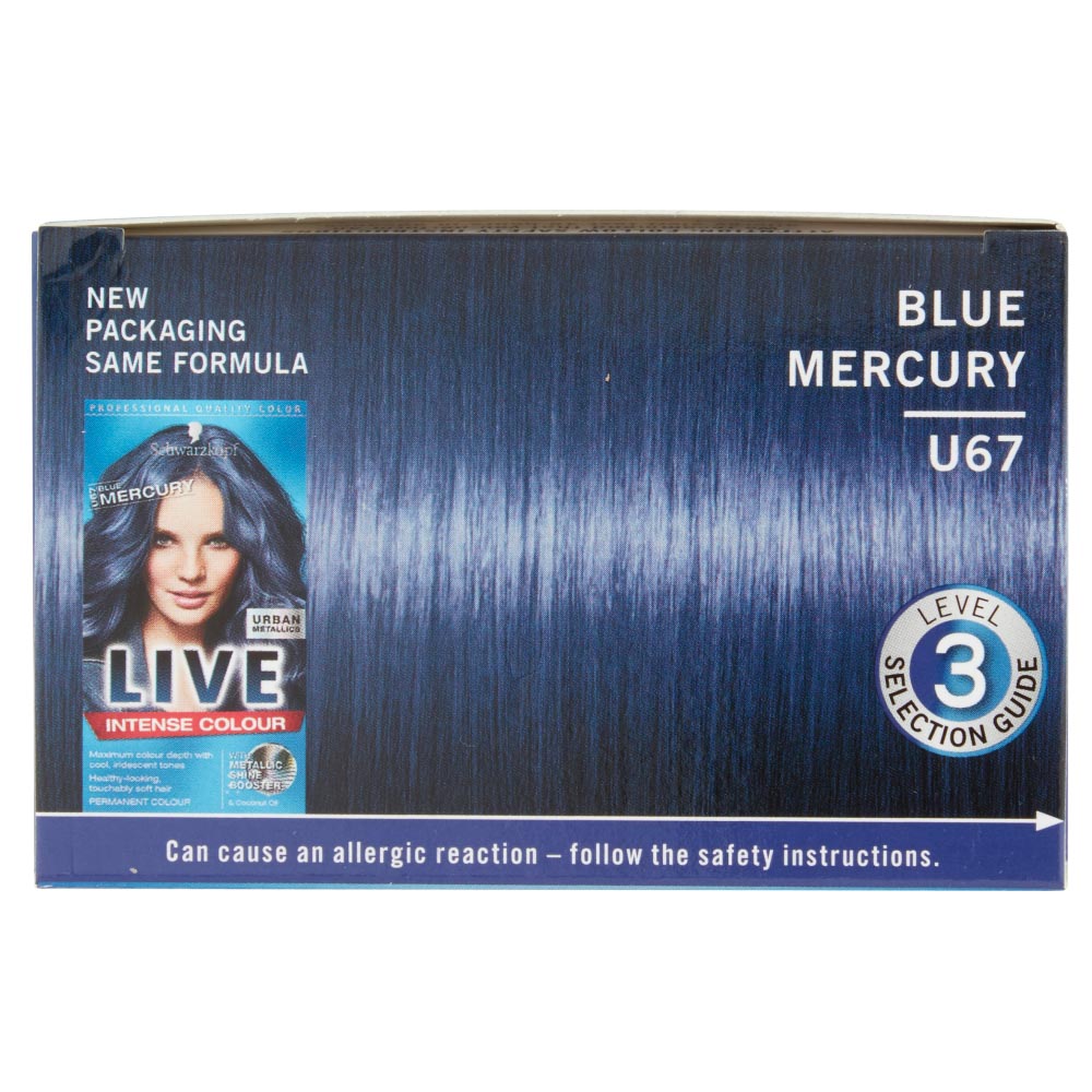 Schwarzkopf LIVE Urban Metallics Blue Mercury U67 Permanent Hair Dye Image 6