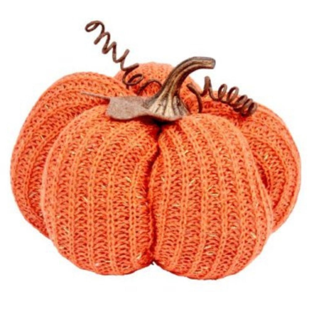 Garden Mile Orange Plush Pumpkin Halloween Decoration 13cm Image 1