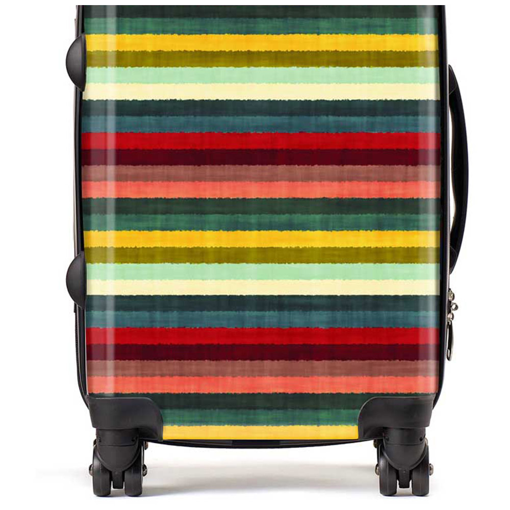 Warren Reed Designer Cabin Multicolour Striped Brish Pattern Suitcase Image 2