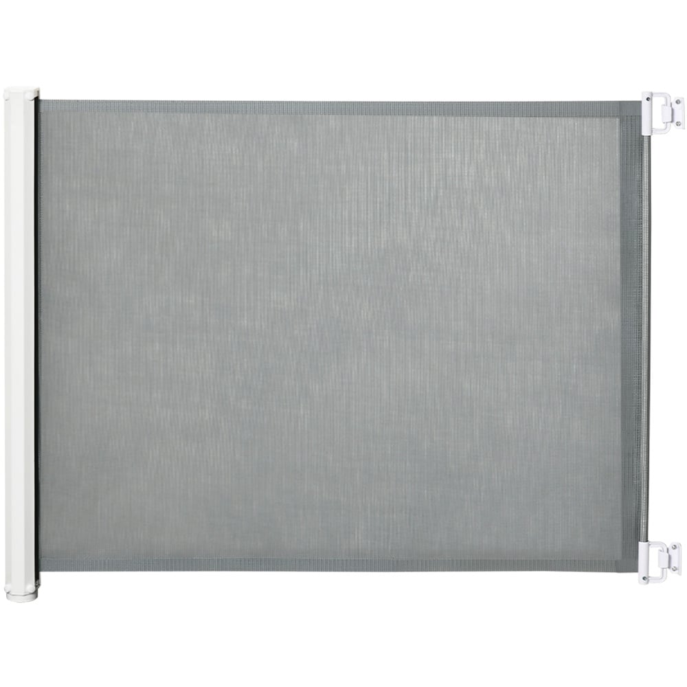 PawHut Grey Retractable Pet Safety Gate Image 1