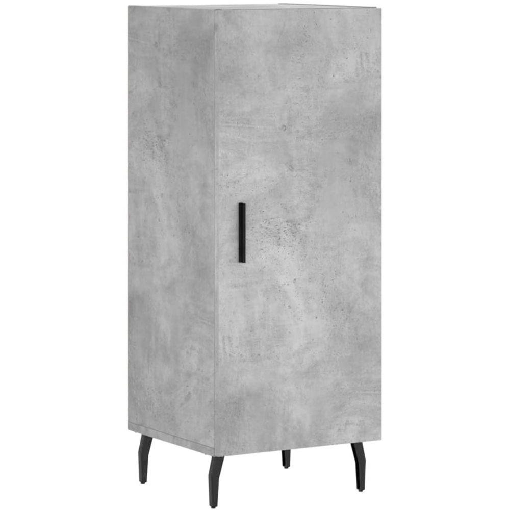 vidaXL 2 Door Concrete Grey Highboard with Metal Legs Image 7