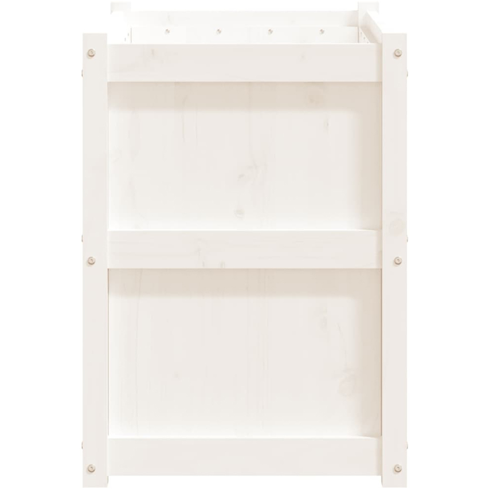 vidaXL White Solid Pine Wood Garden Planter 90 x 50 x 70cm Image 5