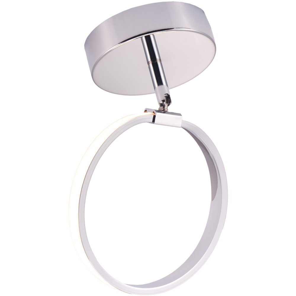 Happy Homewares Chrome Halo Ring LED Ceiling Light Fitting Image 5