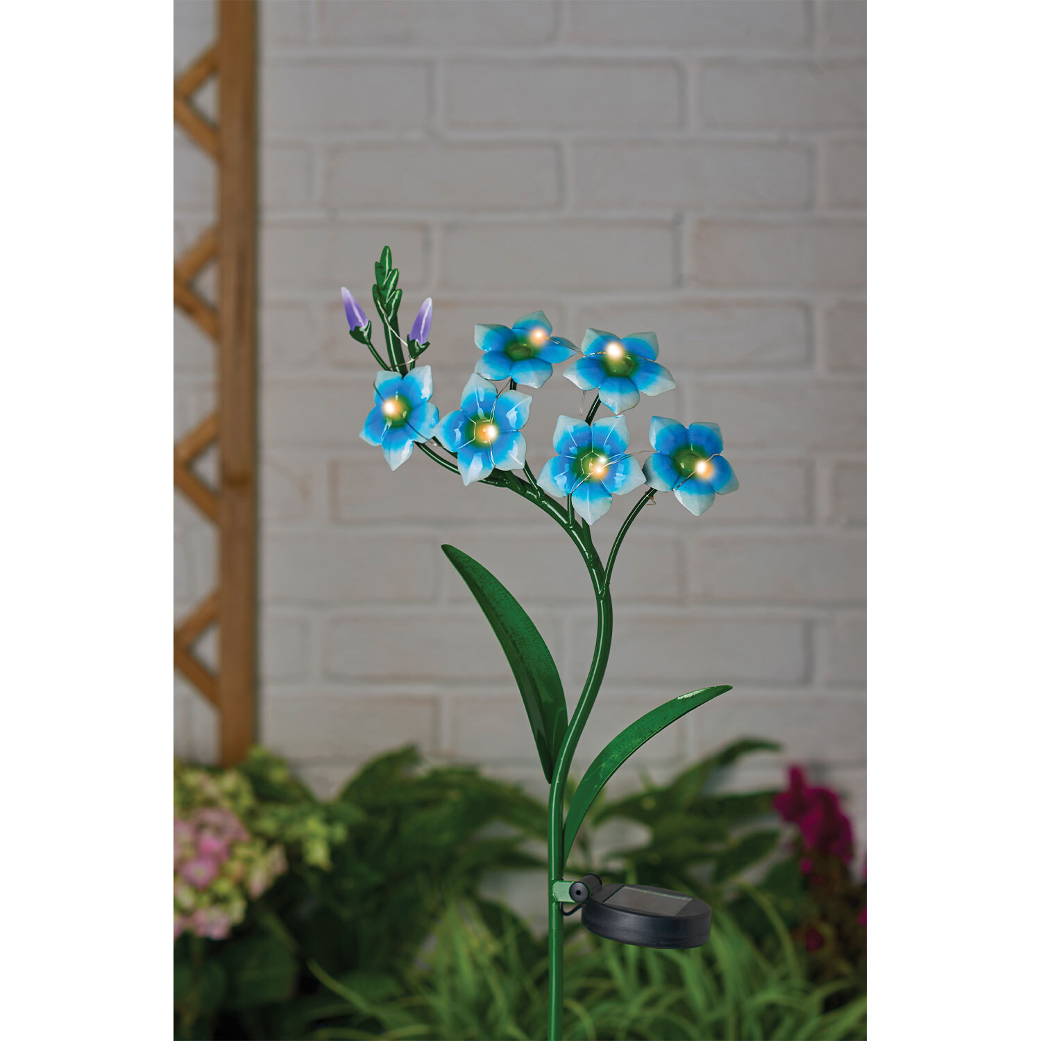 Single Floral Garden Solar Stake Light 63cm in Assorted styles Image 3