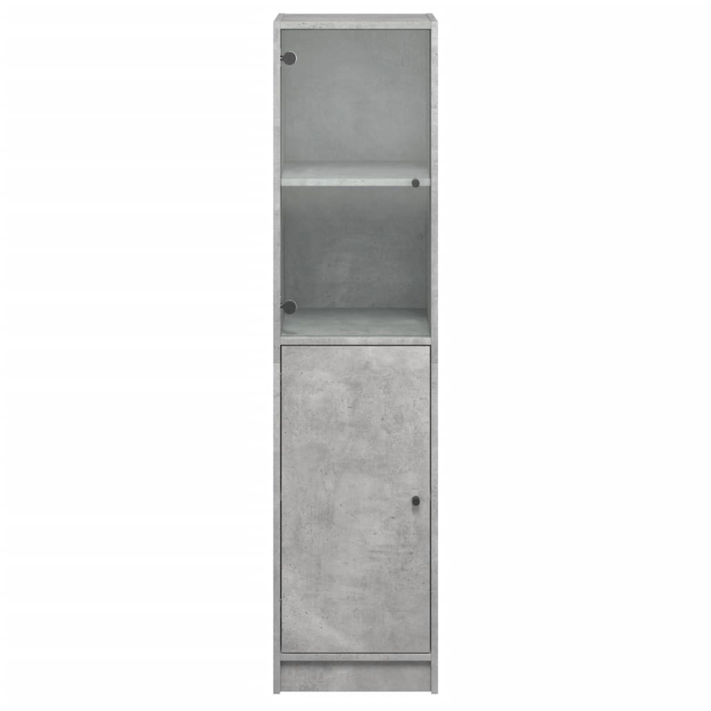 vidaXL 2 Door Concrete Grey Highboard Image 6