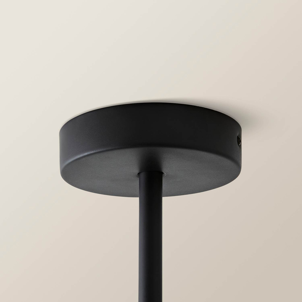 ValueLights Maggie Matte Black 3-Arm Chandelier Ceiling Light with Tapered Shade and Bulb Image 5