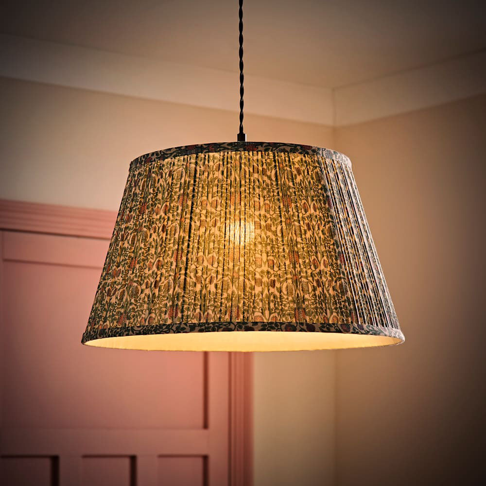 ValueLights Abel Floral Pleated Tapered Large Lamp Shade Image 2