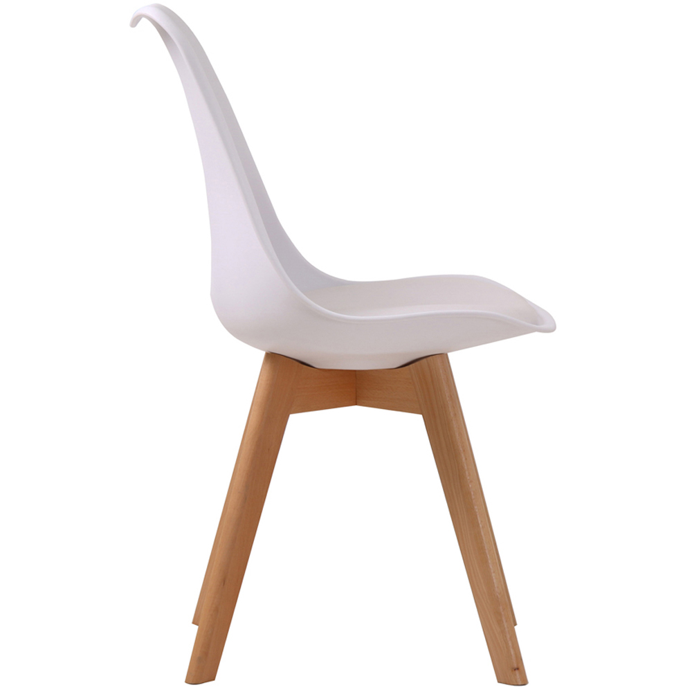 Louvre Set of 2 White Dining Chair Image 3