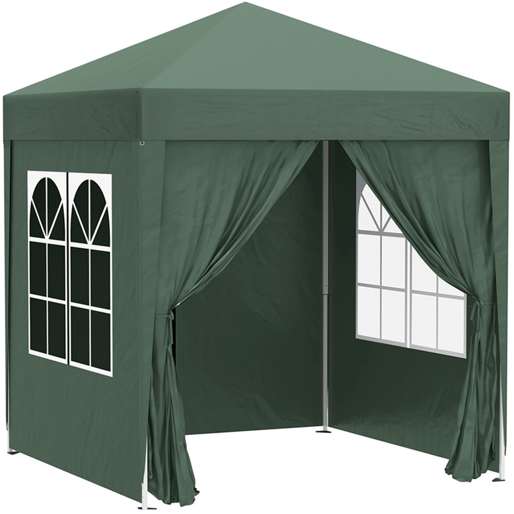 Outsunny 2 x 2m Green Marquee Gazebo Party Tent Image 2