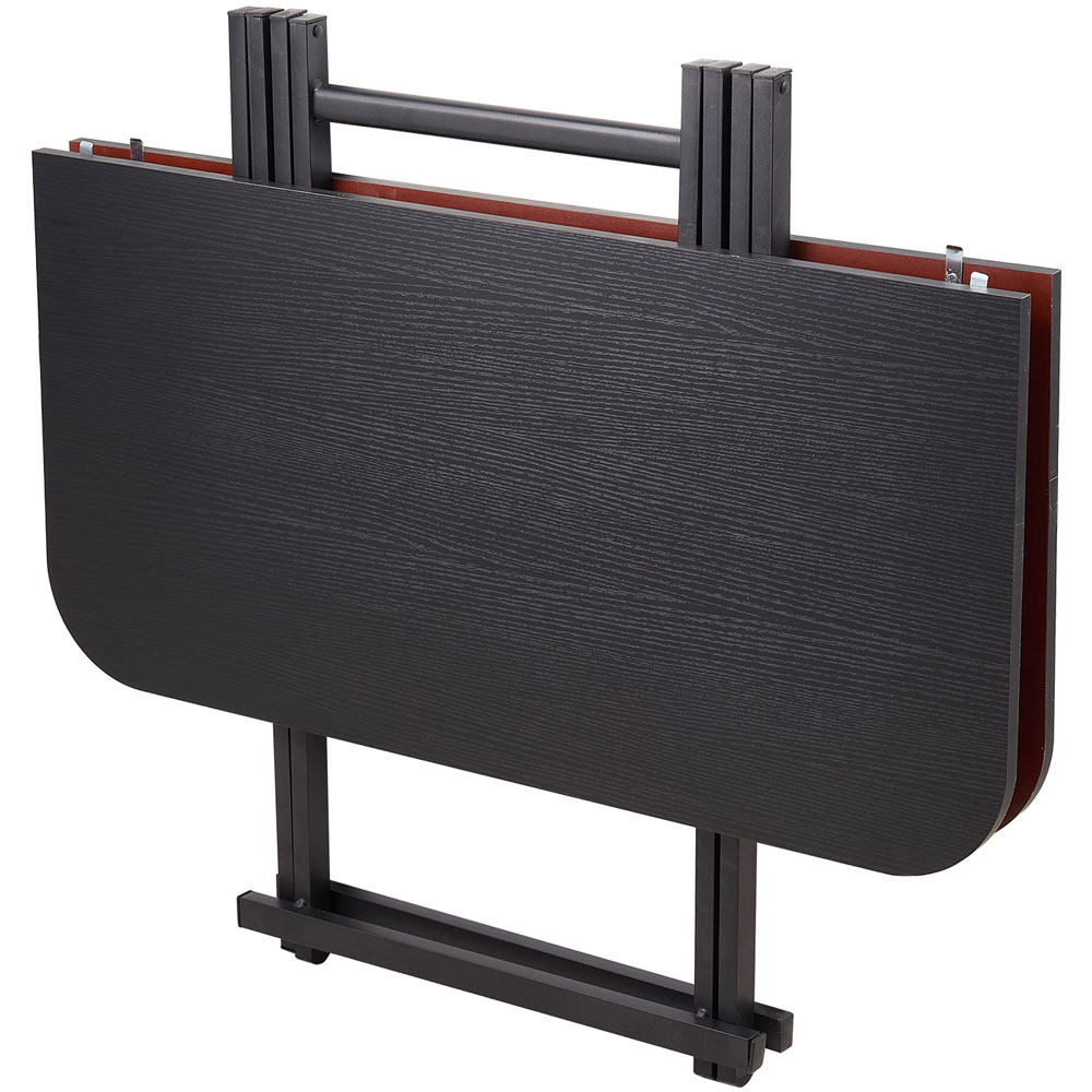 Living and Home 2 Seater Black Foldable MDF Dining Table Image 4