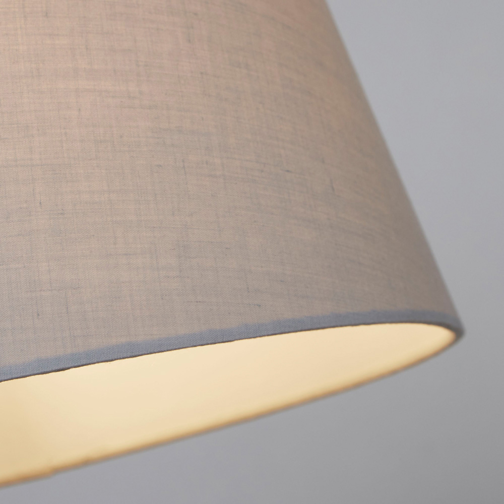 Lighting Collection Yates Light Grey Tapered Drum Lamp Shade 30cm Image 4