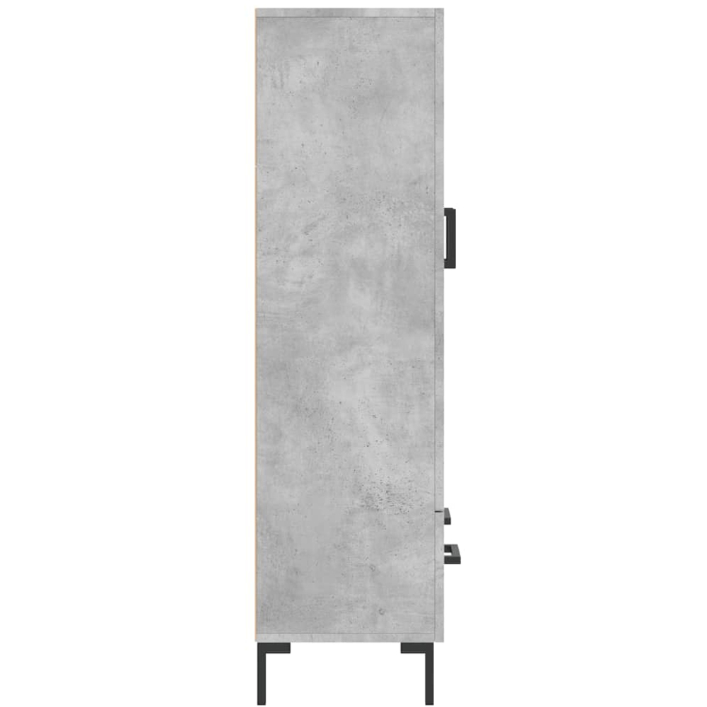 vidaXL 2 Door Single Drawer Concrete Grey Highboard Image 7