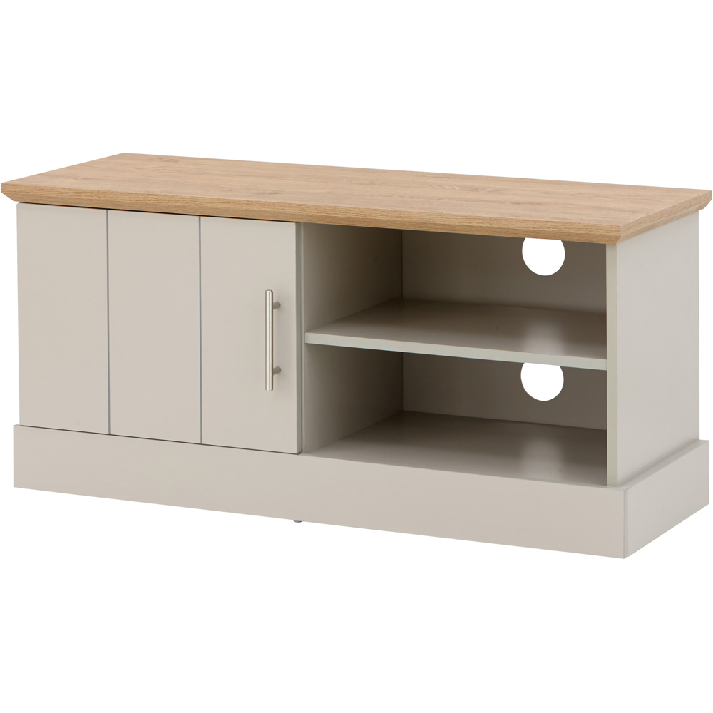 GFW Kendal Single Door 2 Shelf Grey Small TV Unit Image 4