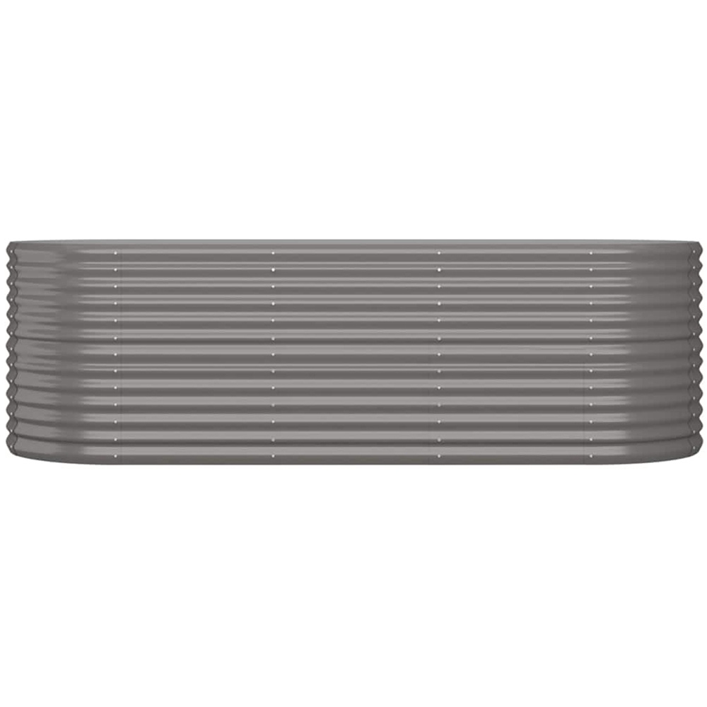 vidaXL Grey Galvanised Steel Raised Garden Bed 68 x 80 x 224cm Image 2