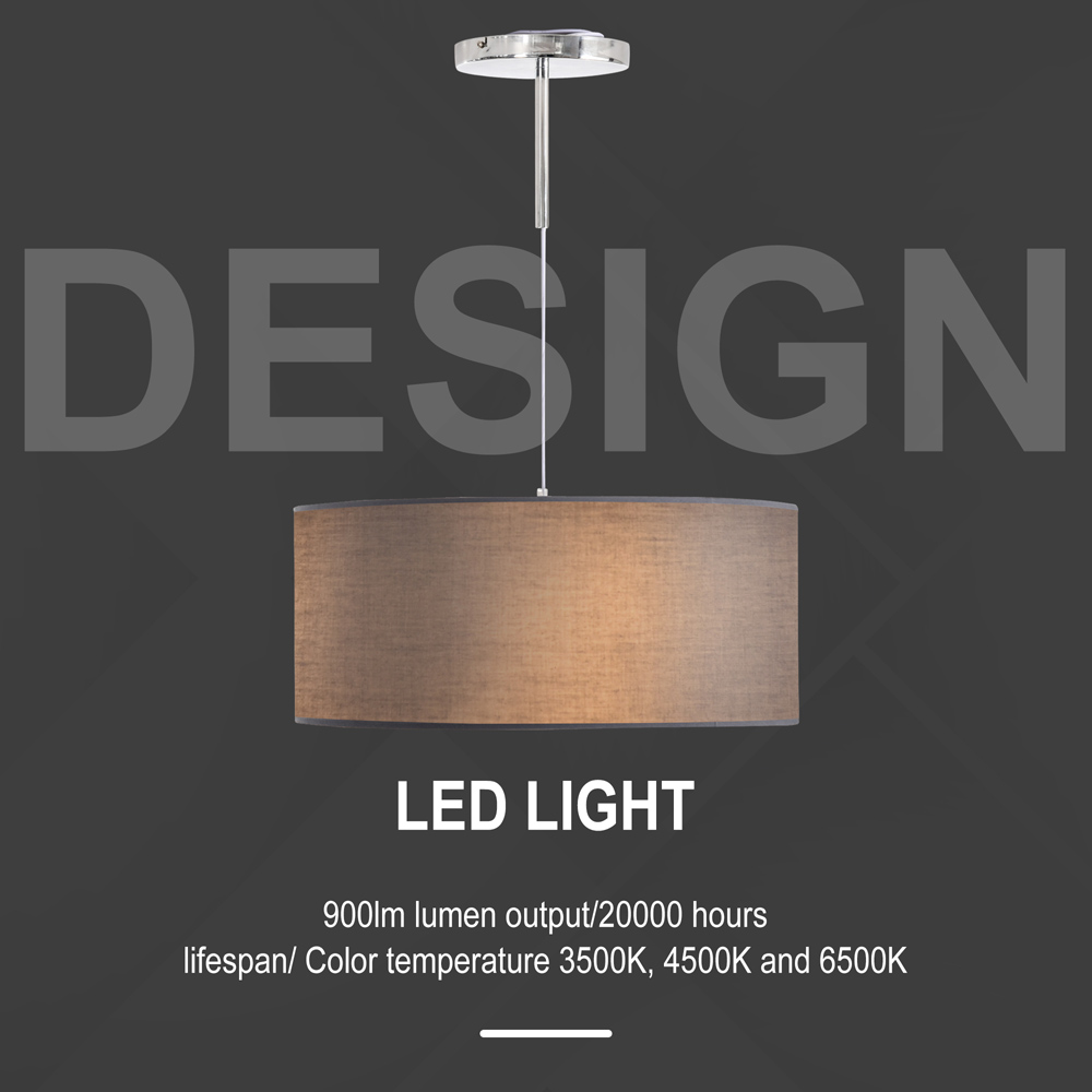 Portland Grey Modern LED Pendant Light Image 5
