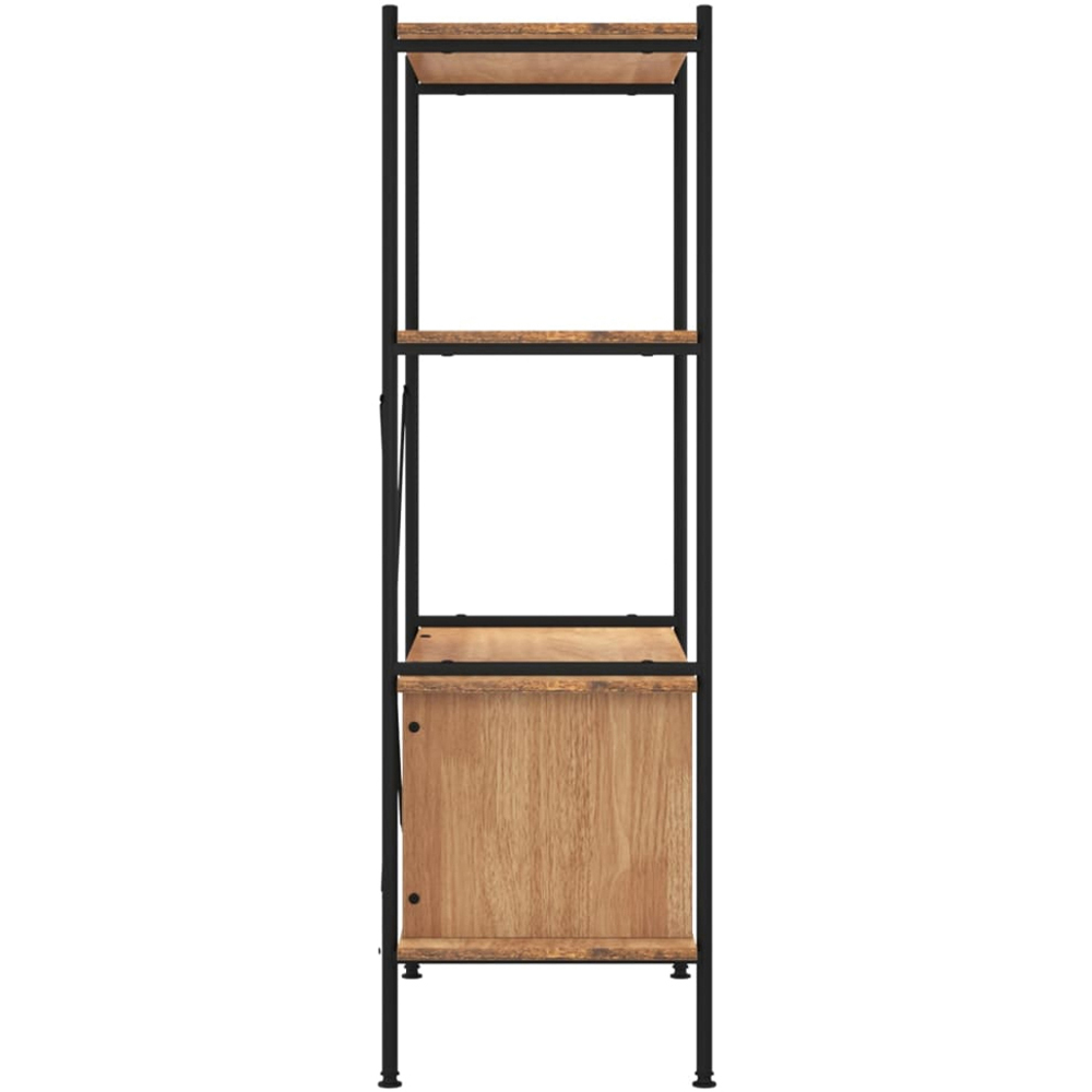 vidaXL 2 Door 3 Shelf Light Brown Shelving Unit Image 5