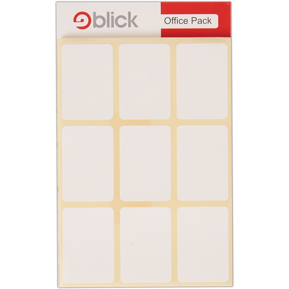 Blick White Rectangular Self Adhesive Office Label 34 x 50mm 360 Pack Image 1