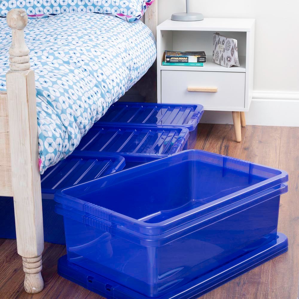 Wham 32L Blue Crystal Storage Box and Lid 5 Pack Image 5
