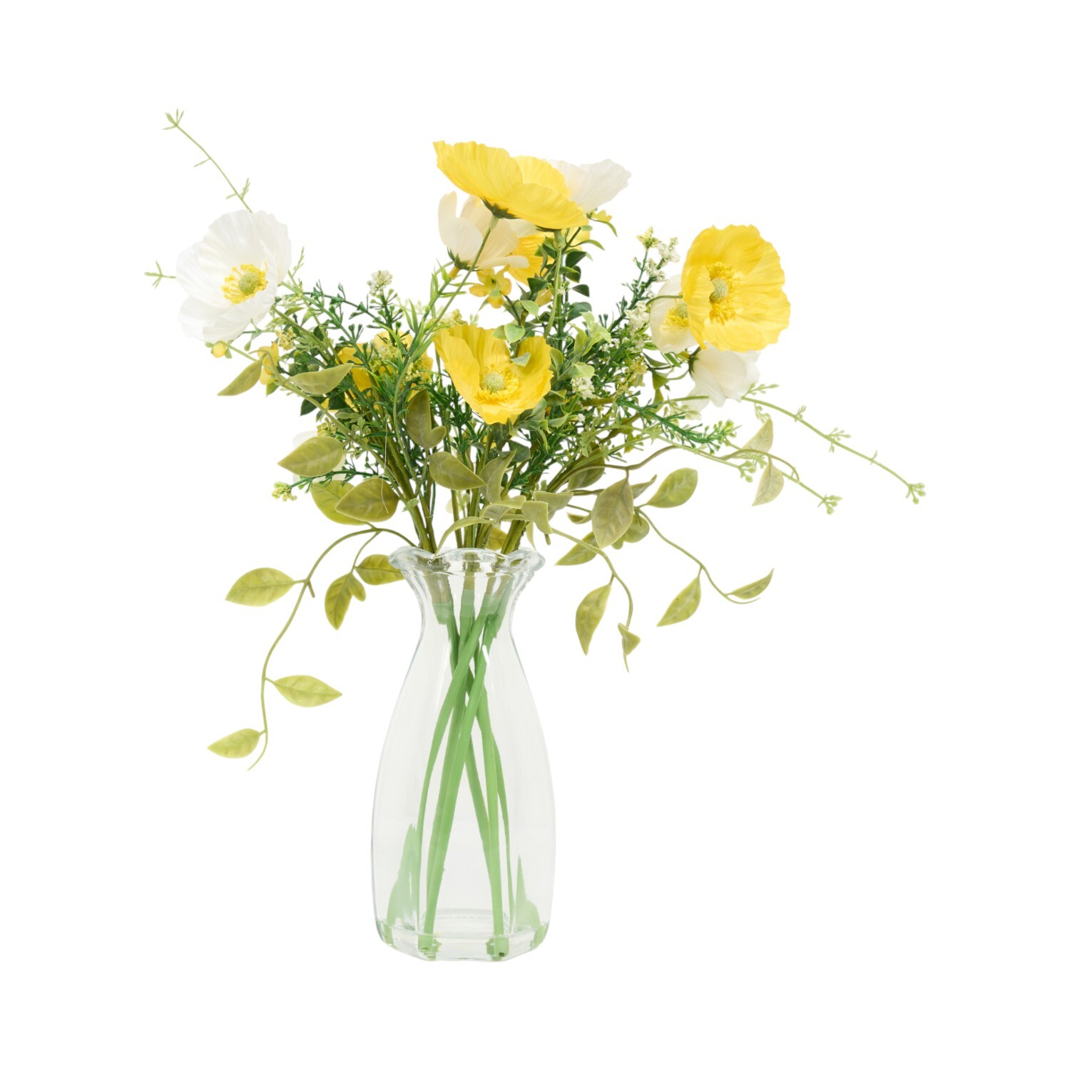 Poppy Artificial Plant Vase Arrangement Image 9