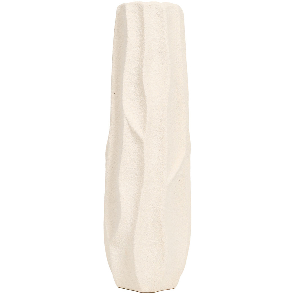 Gia Tall Textured Vase Beige Image 3