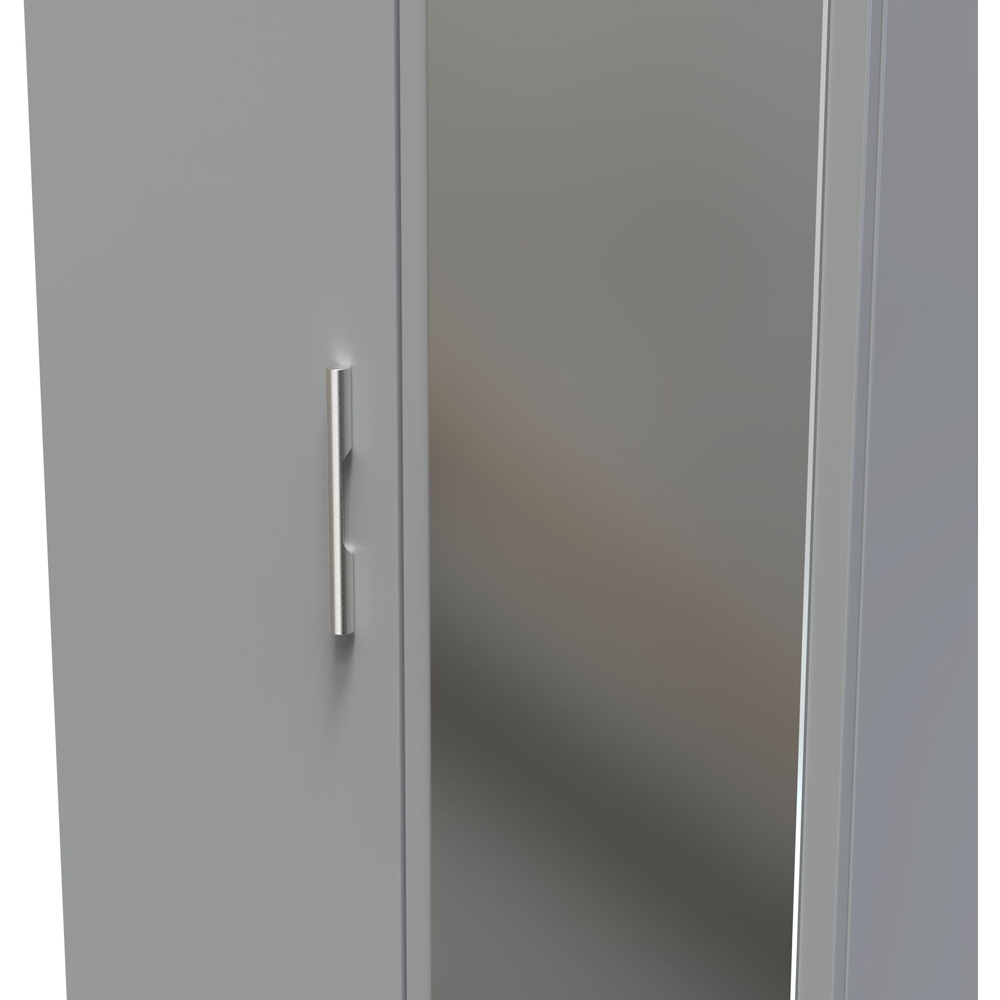 Crowndale Camden 2 Door Dusk Grey Mirrored Wardrobe Ready Assembled Image 5