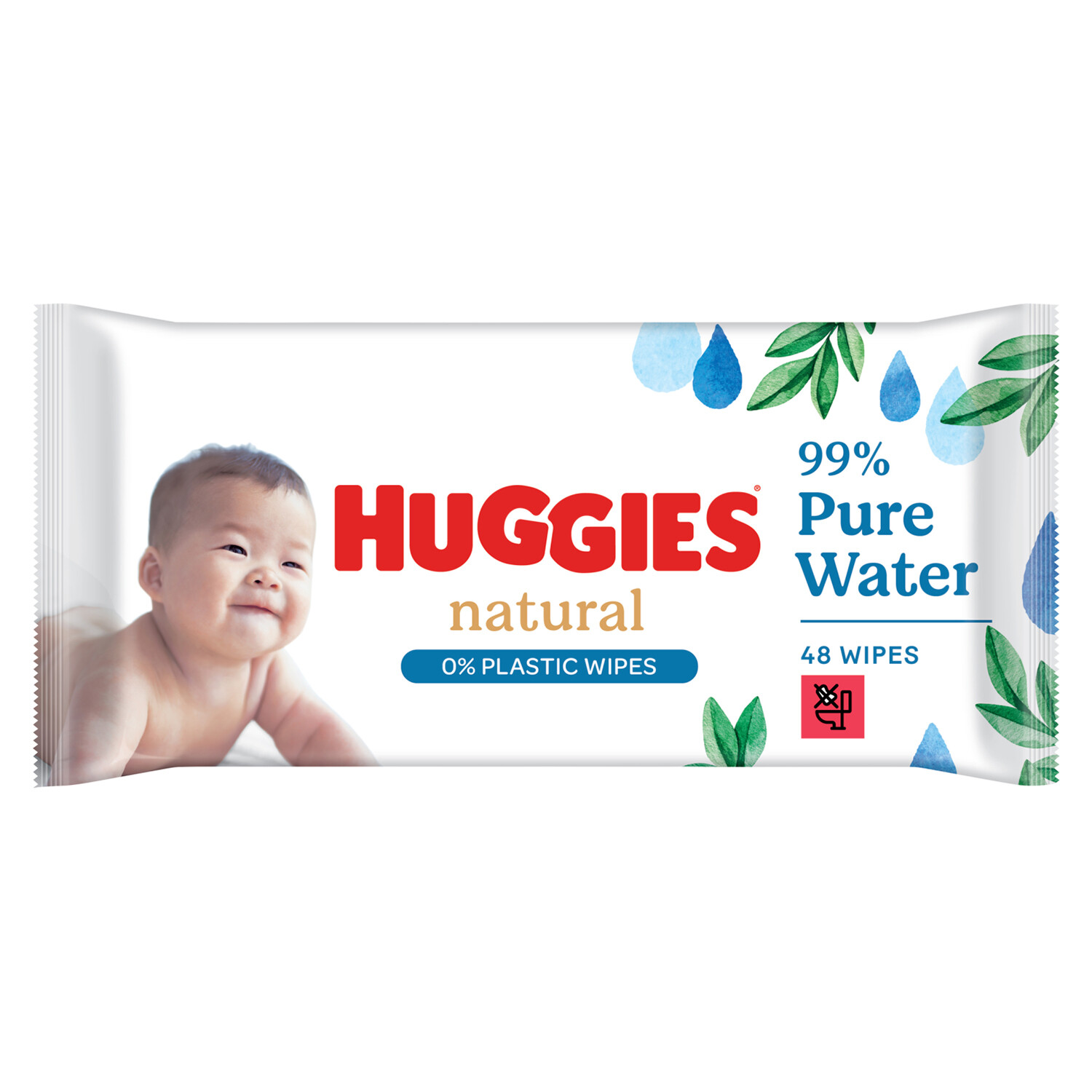 Huggies Biodegradable Baby Wipes White Image
