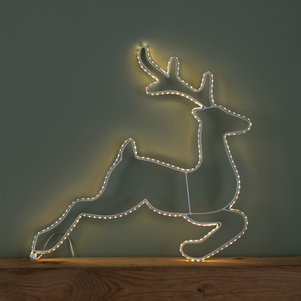 Samuel Alexander 401 Warm White LED Hanging Reindeer and Sleigh Silhouette Christmas Decoration 42cm Image 6