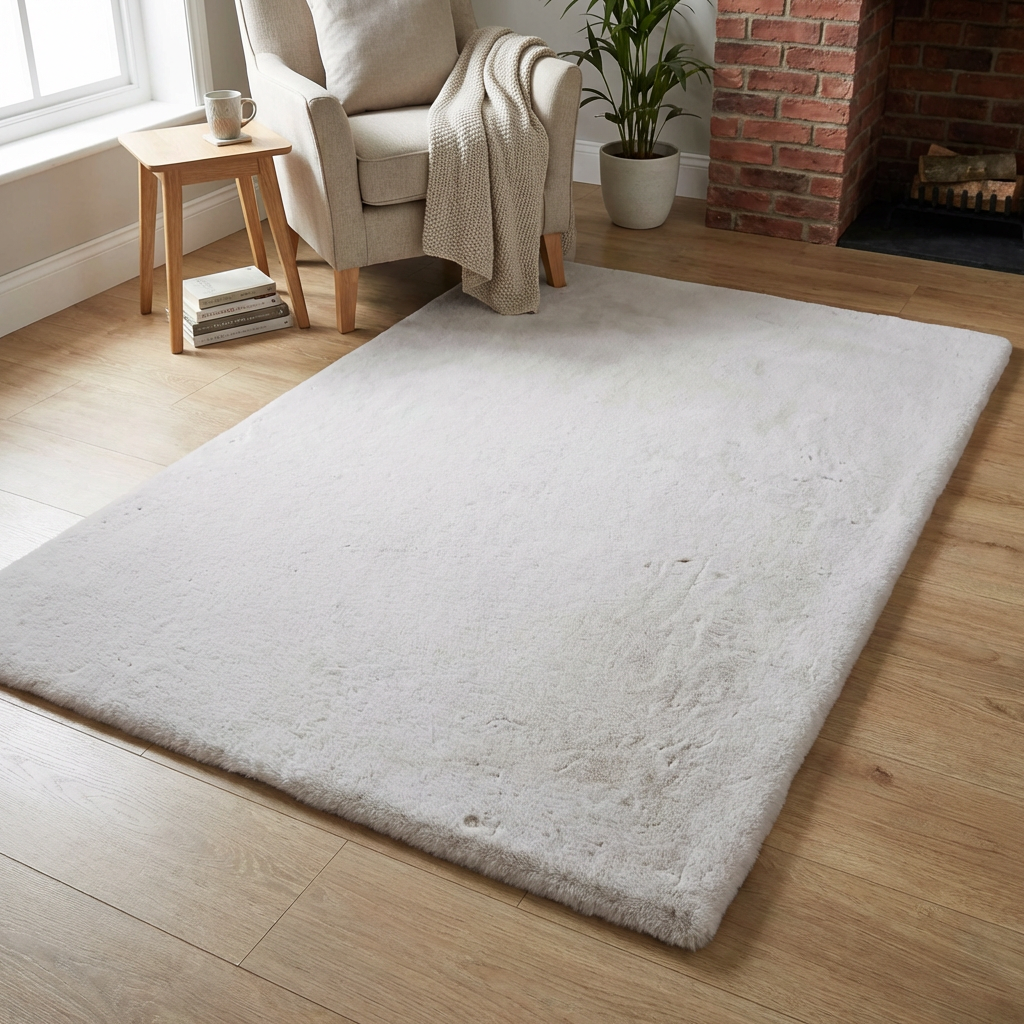 Mink Faux Rabbit Fur Rug 150 x 100cm Image 4