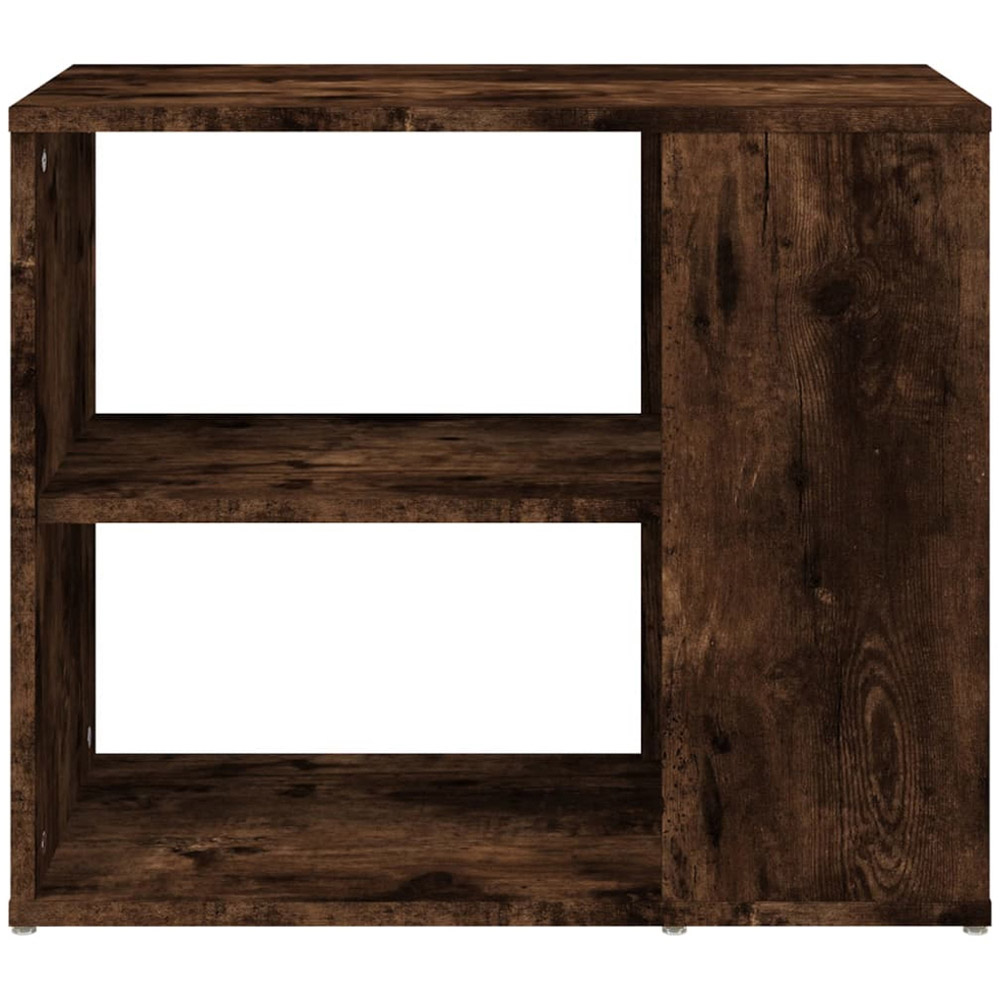 vidaXL 2 Shelf Smoked Oak Side Cabinet Image 3