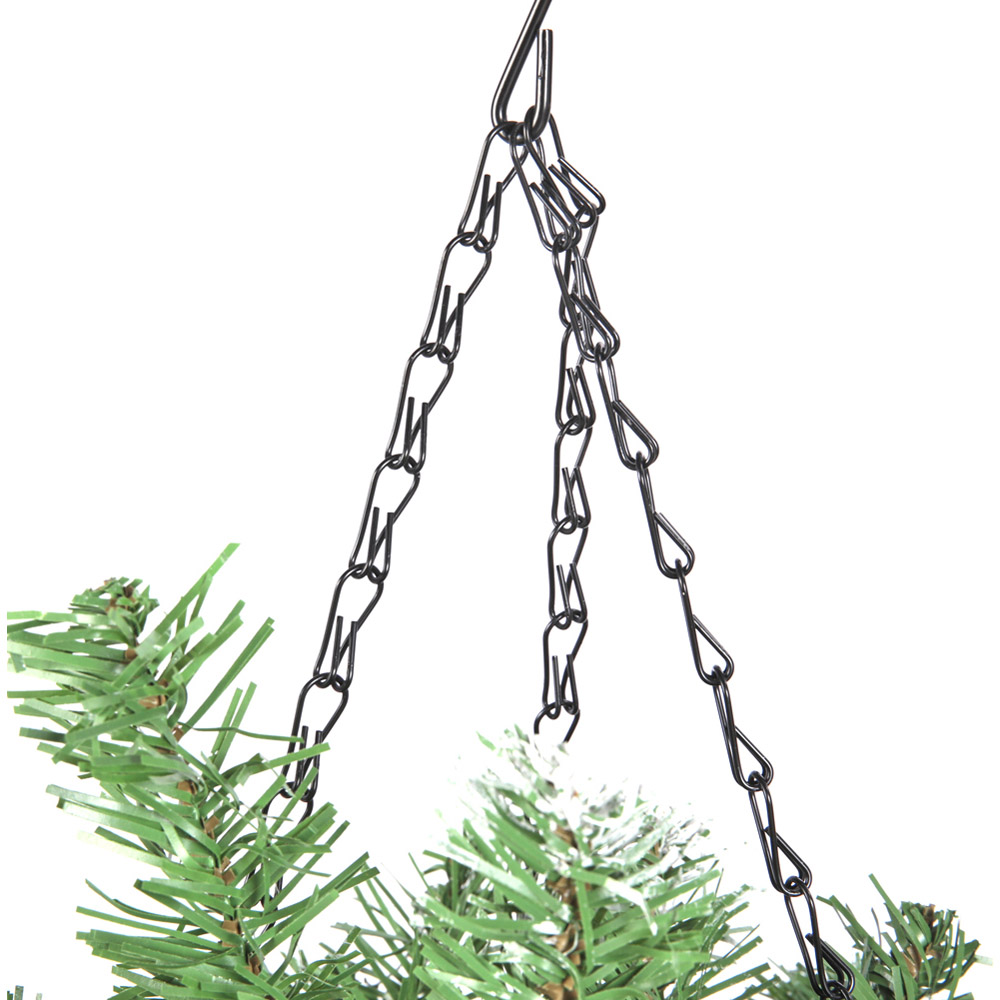 Living and Home Pre-Lit Christmas Hanging Basket Image 7