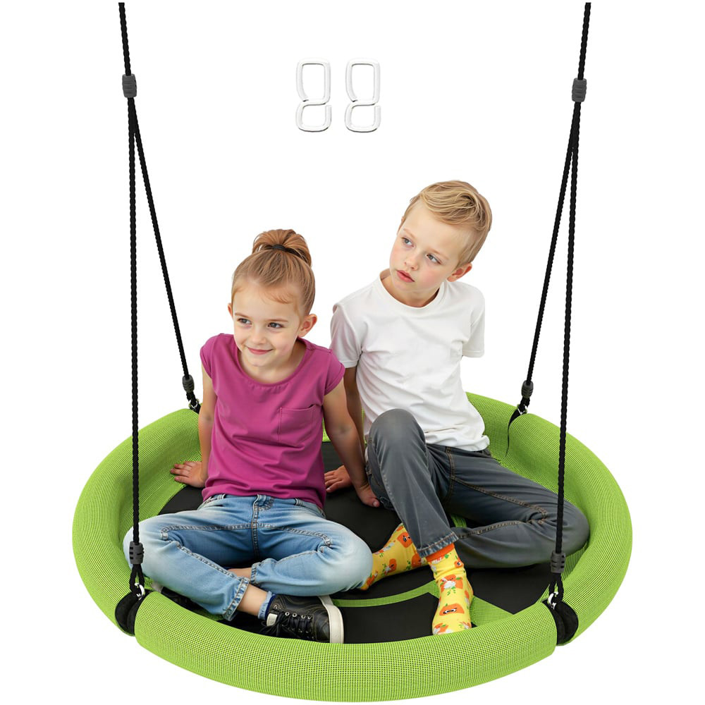 AIYAPLAY Kids Green Nest Swing Set 100cm Image 1