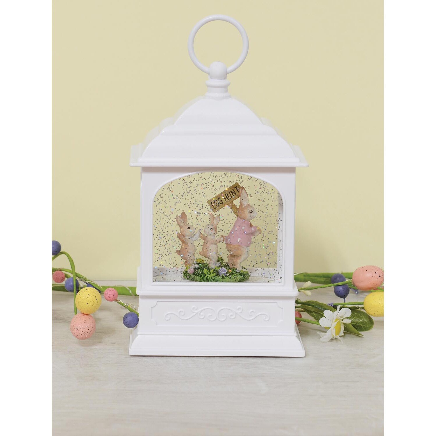 Easter LED Spinner Lantern - White Image 8