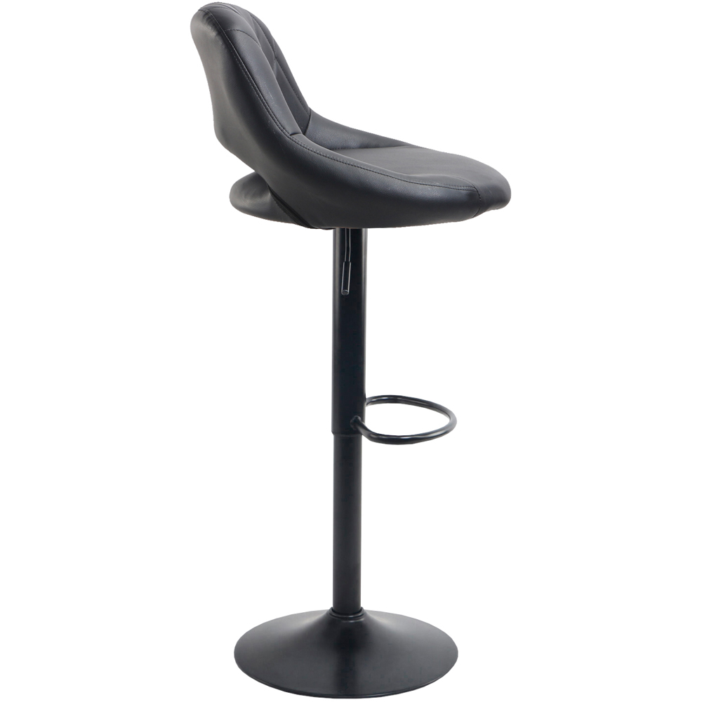 Neo Milan Set of 2 Black Leather Bar Stools Image 5