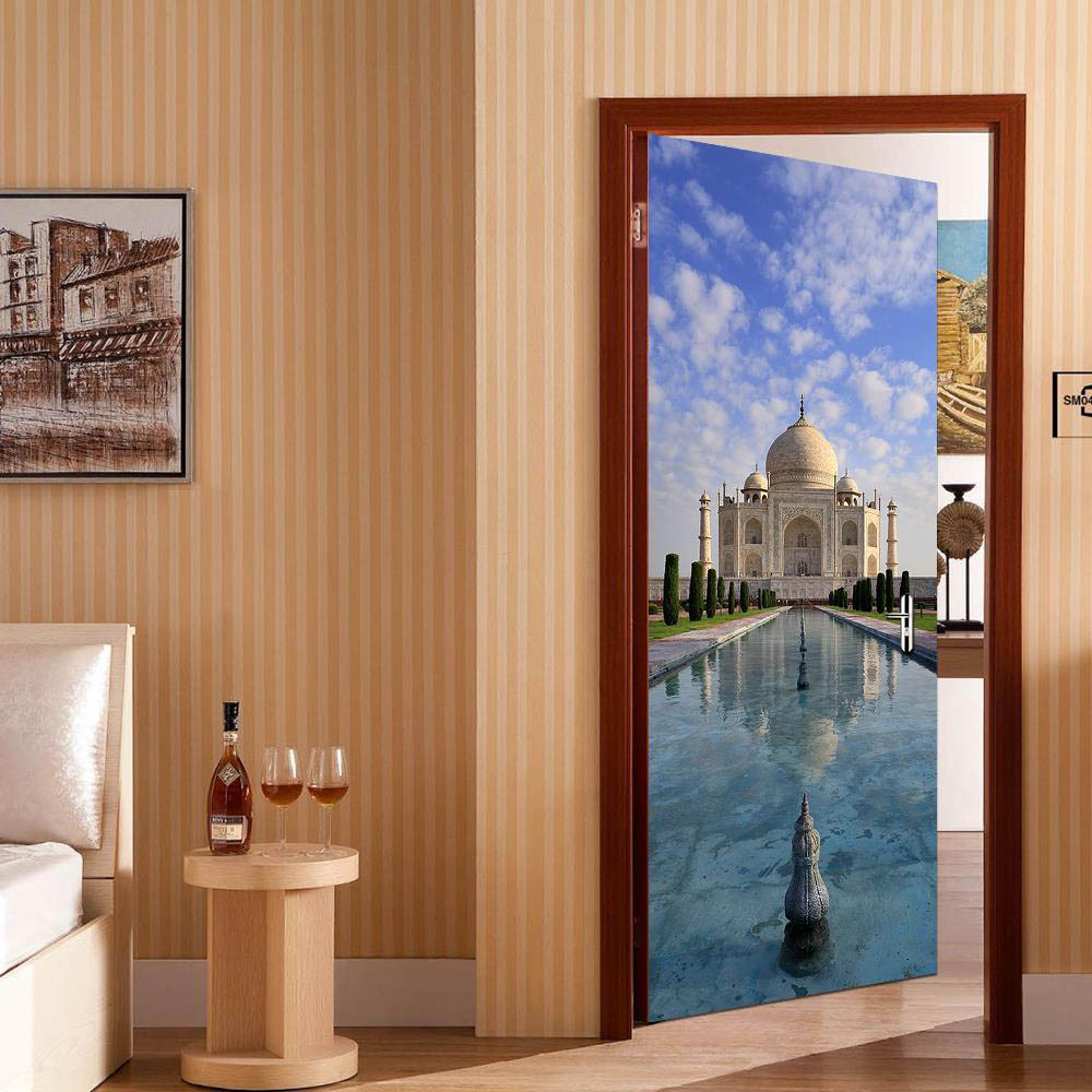 Walplus Taj Mahal Door Mural Image 1