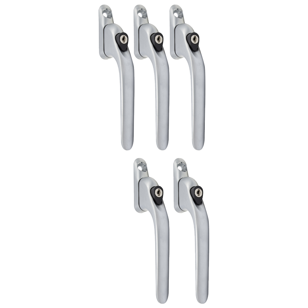 Versa Satin Lockable Straight Window Handle with 5 Precut Spindles 5 Pack Image 2